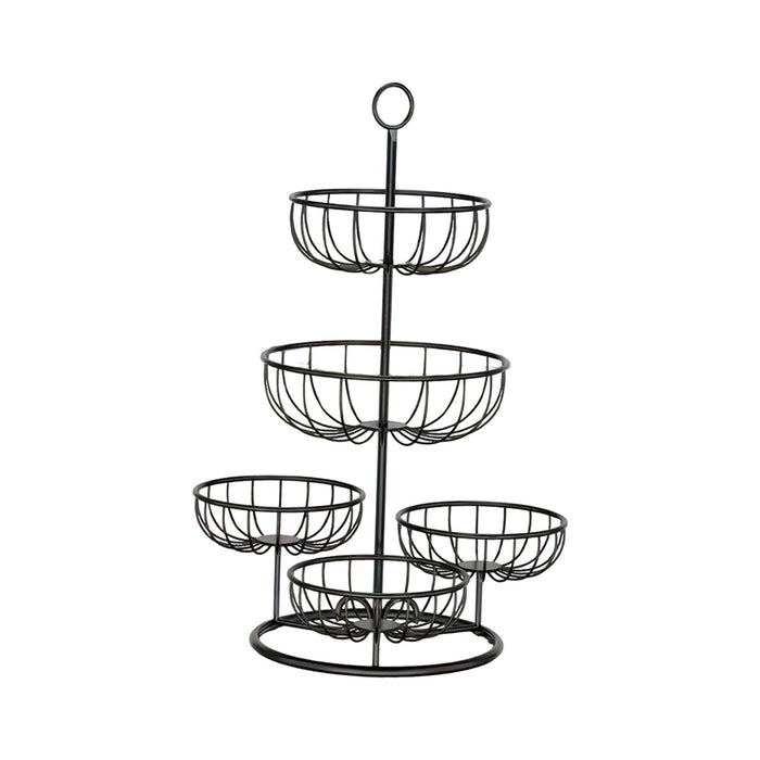 5 Tiered Wire Basket Stand Countertop Vegetable Bowl for Bread Onion Storage