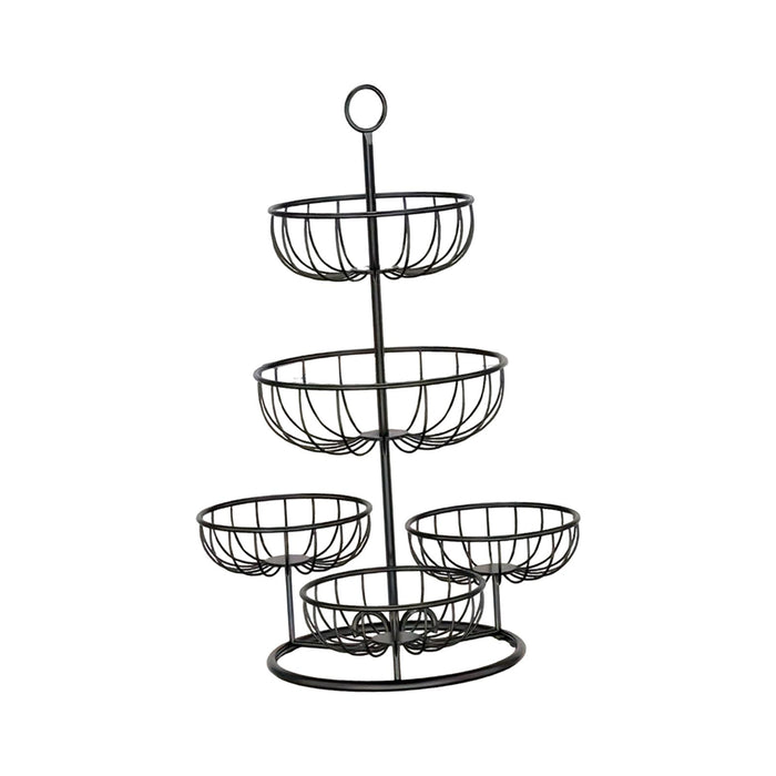 5 Tiered Wire Basket Stand Countertop Vegetable Bowl for Bread Onion Storage