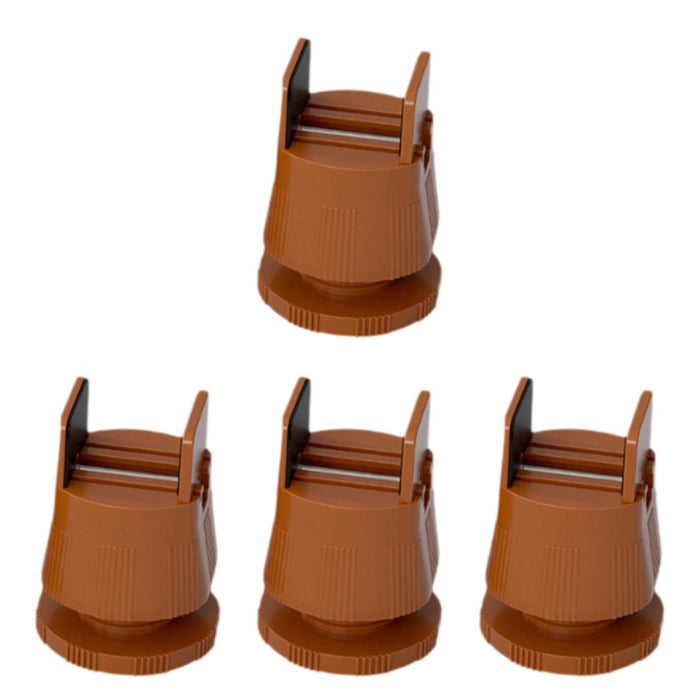 4 Pieces Furniture Risers Bed Lifters Bed Risers for Dining Room Shelf Couch Height 6cm to 8cm Brown