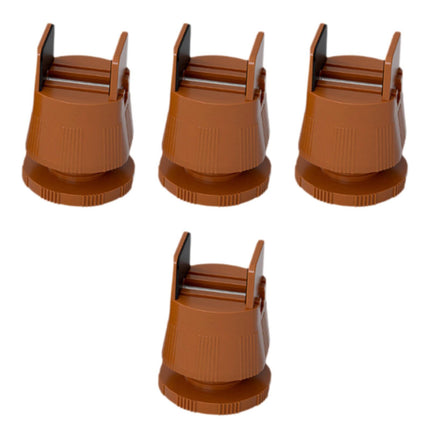 4 Pieces Furniture Risers Bed Lifters Bed Risers for Dining Room Shelf Couch Height 6cm to 8cm Brown