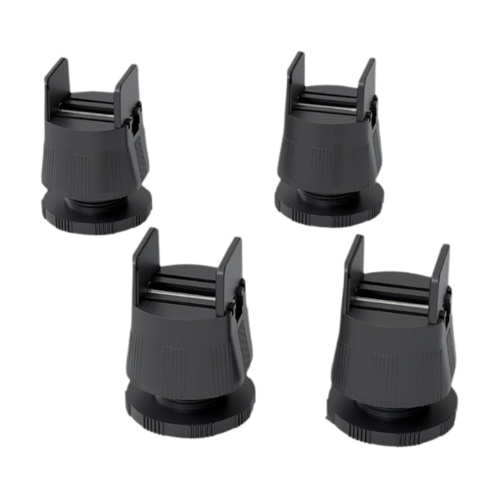 4 Pieces Furniture Risers Bed Lifters Bed Risers for Dining Room Shelf Couch Height 6cm to 8cm Black