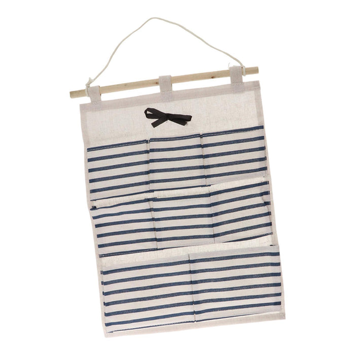 Wall Hanging Bag Modern over The Door Holder Case for Home Bathroom Wardrobe Blue with 8 Pockets