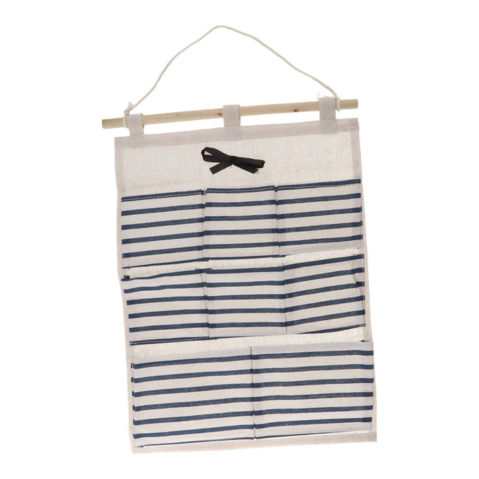 Wall Hanging Bag Modern over The Door Holder Case for Home Bathroom Wardrobe Blue with 8 Pockets