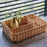 Woven Storage Basket Decorative Simple Bread Basket for Books Cosmetics Toys 35cmx24cmx8cm