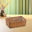 Woven Storage Basket Decorative Simple Bread Basket for Books Cosmetics Toys 24cmx16cmx8cm