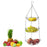 3 Tier Fruit Hanging Basket Removable for Bathroom Kitchen Cleaning Supplies