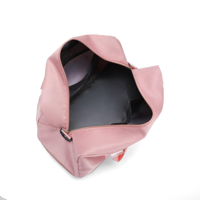 Gym Bag Luggage Bag with Shoe Compartment Tote Bag Handbag Travel Duffel Bag Pink