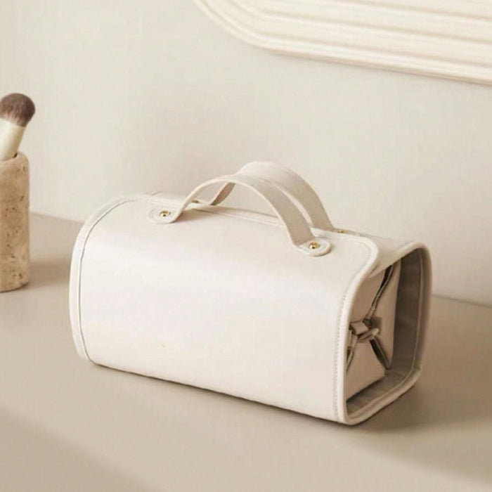 Cosmetic Pouch Make up Organizer Case for Traveling Business Trip Toiletries White