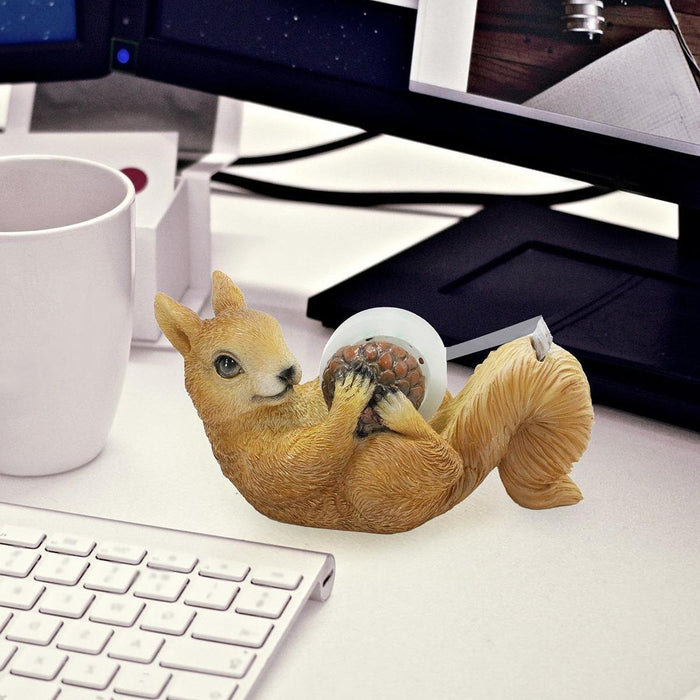 Squirrel Tape Dispenser Cute Portable Desk Accessory for Desktop Office Home