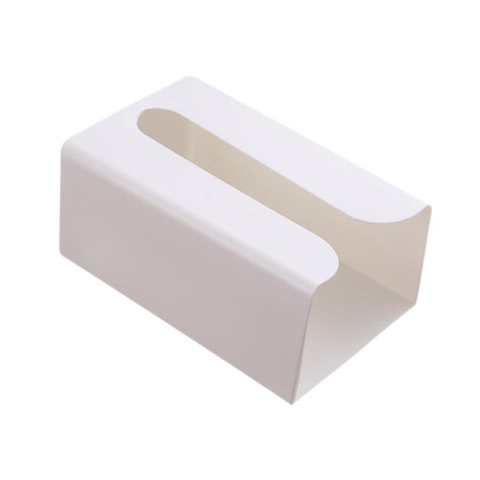 Tissue Box Cover Wall Mounted Modern Tissue Case for NightStand Hotel Toilet Large White