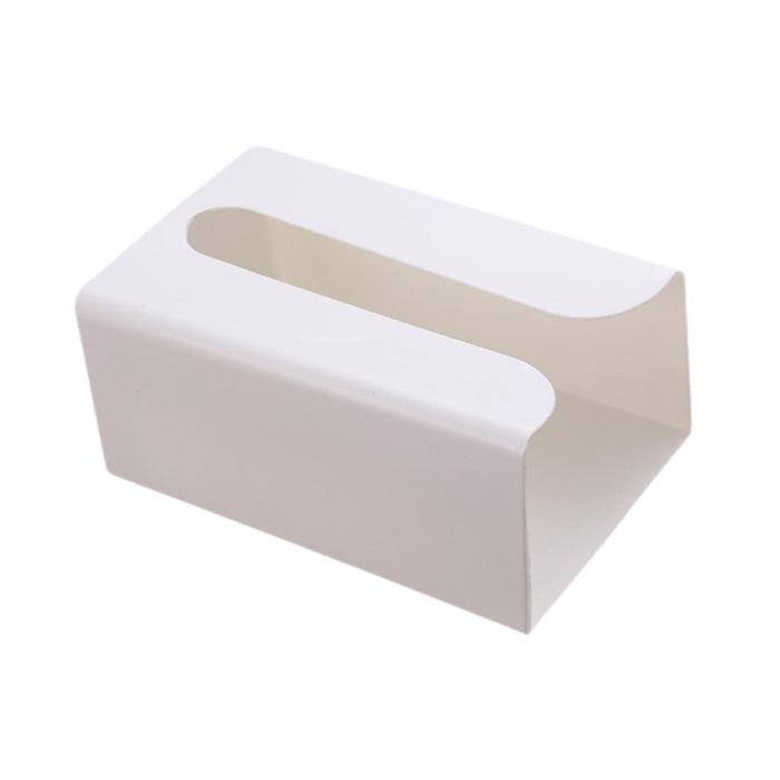 Tissue Box Cover Wall Mounted Modern Tissue Case for NightStand Hotel Toilet Large White