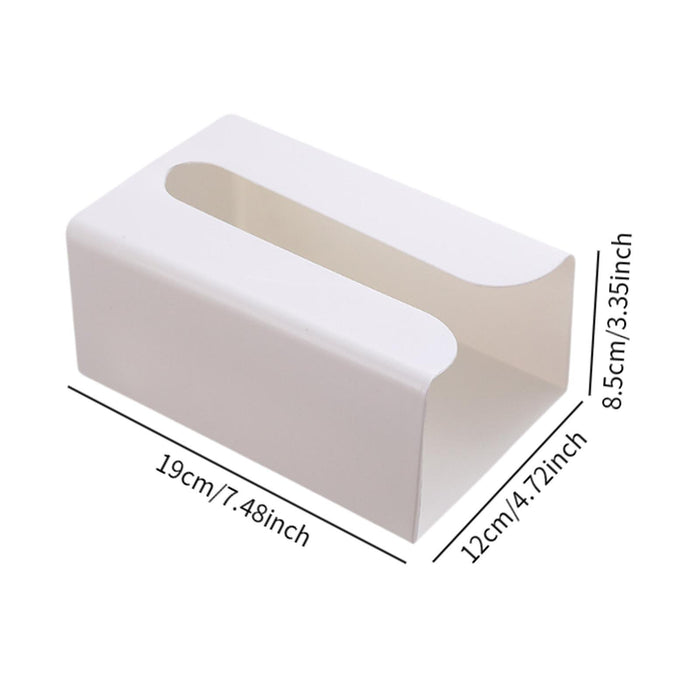 Tissue Box Cover Wall Mounted Modern Tissue Case for NightStand Hotel Toilet Large White