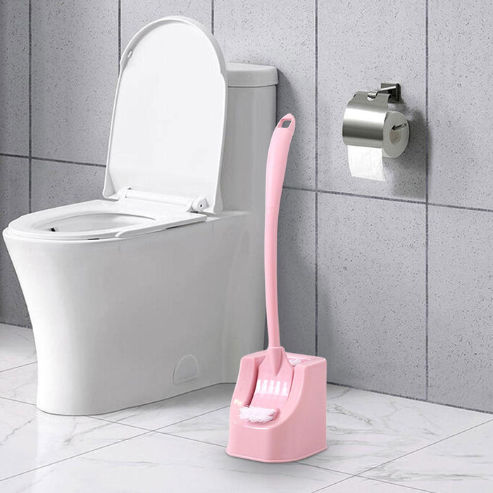 Toilet Brush and Holder Toilet Scrubber Cleaning Brush Bathroom Brush Pink