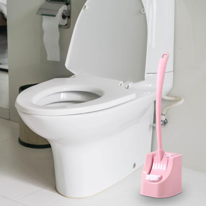 Toilet Brush and Holder Toilet Scrubber Cleaning Brush Bathroom Brush Pink