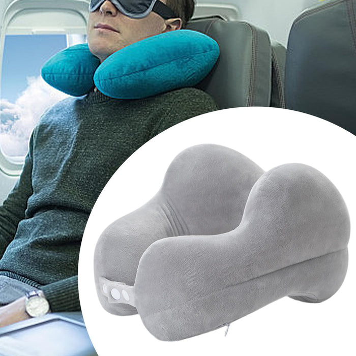 Travel Pillow Ultralight Adults Head Neck Support for Airplane Sleeping Train Grey