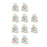 10Pcs Party Favor Boxes Holiday Christmas Gift Bags for Candy Cupcake Bakery White