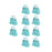 10Pcs Party Favor Boxes Holiday Christmas Gift Bags for Candy Cupcake Bakery Blue