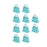 10Pcs Party Favor Boxes Holiday Christmas Gift Bags for Candy Cupcake Bakery Blue