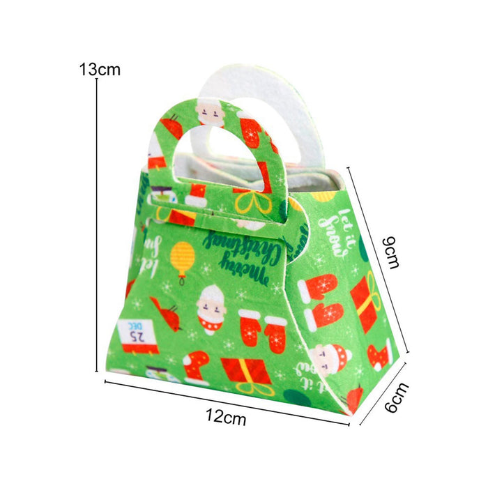 10Pcs Party Favor Boxes Holiday Christmas Gift Bags for Candy Cupcake Bakery Green