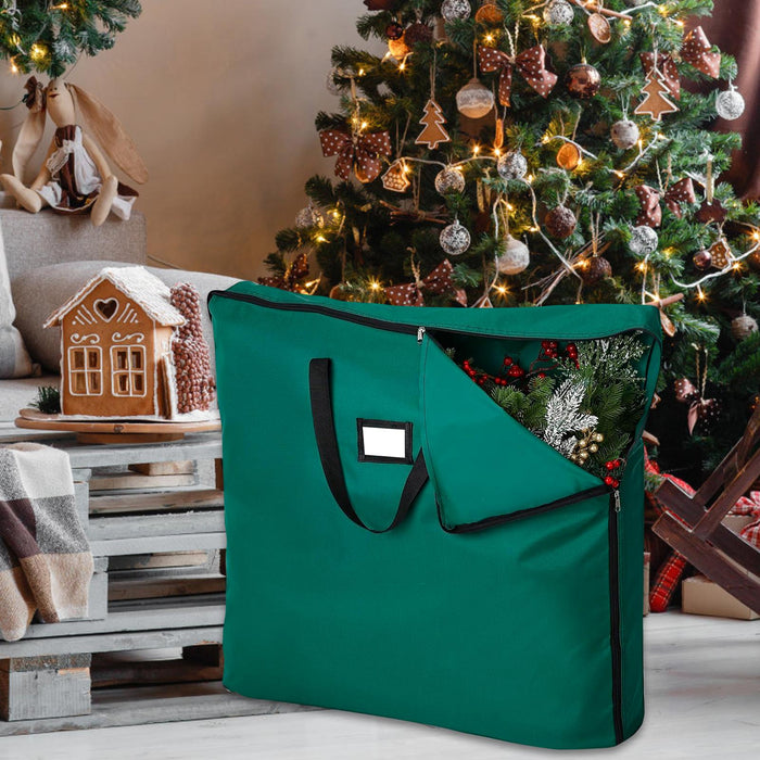 Wreath Storage Bag Garage Home Organization Artificial Wreath Storage Holder Green