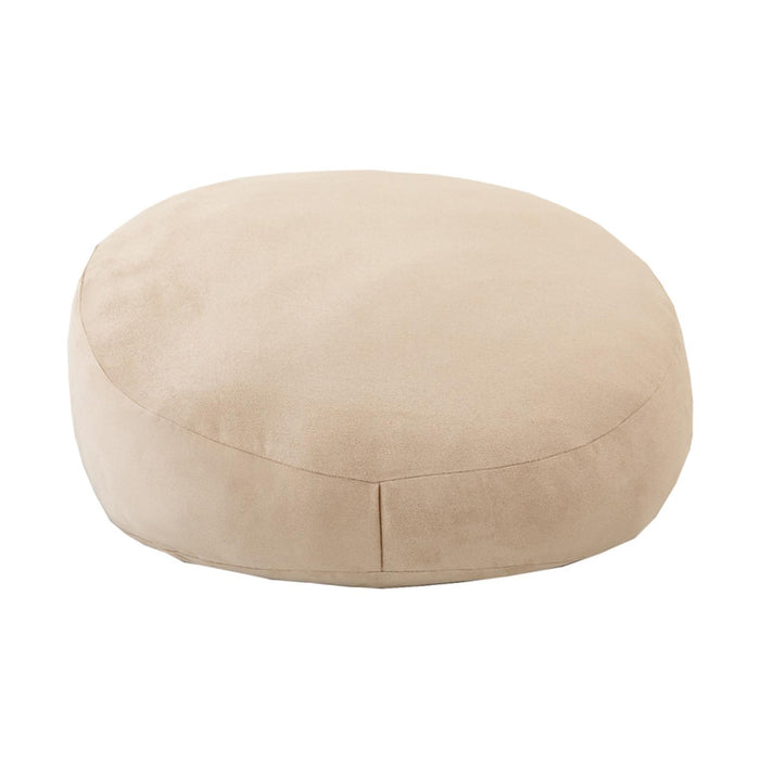 Throw Pillow Large Round Floor Pillow for Floor Seating Yoga Sofa Bed Adults Beige