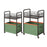 2-tier Rolling Utility Cart Movable Rolling Cart for Nursery Playroom Office Small