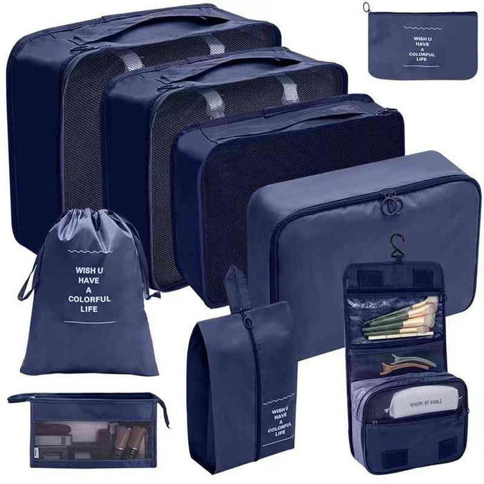 7x Packing Cubes Luggage Packing Organizers for Family Breaks Business Trips Navy