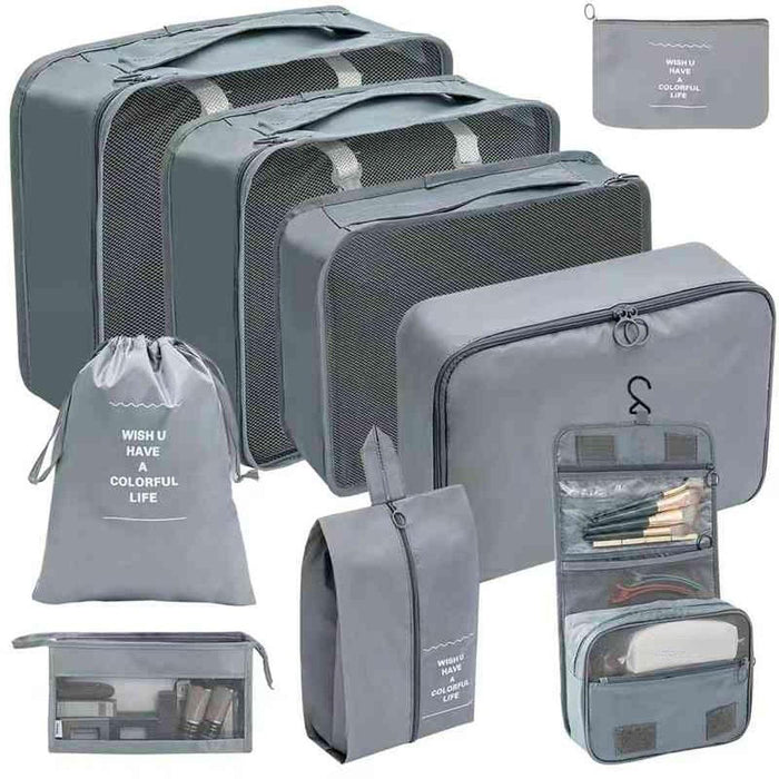 7x Packing Cubes Luggage Packing Organizers for Family Breaks Business Trips Grey