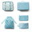 7x Packing Cubes Luggage Packing Organizers for Family Breaks Business Trips Light Blue