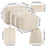 7x Packing Cubes Luggage Packing Organizers for Family Breaks Business Trips Beige