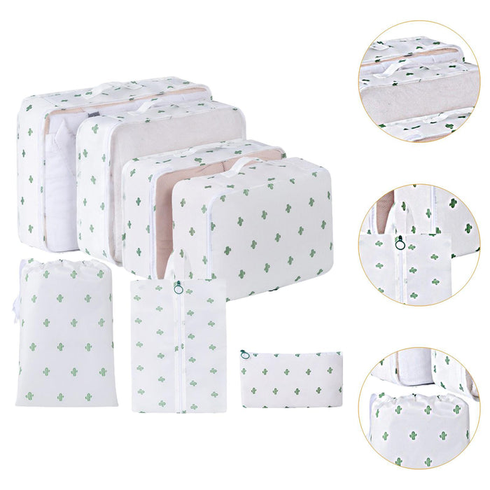 7x Packing Cubes Luggage Packing Organizers for Family Breaks Business Trips Cactus