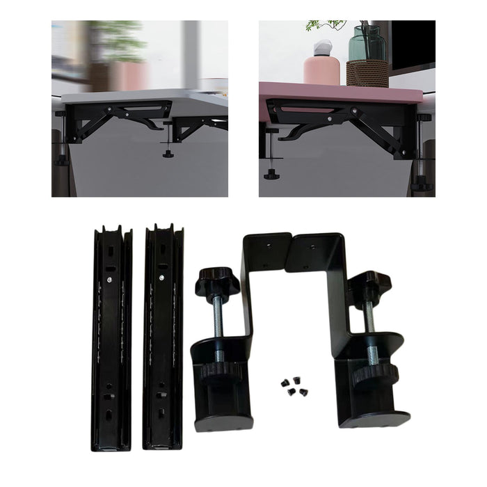 2 Pieces Tabletop Extender Clamps Clip on Holder for Small Space Home Office