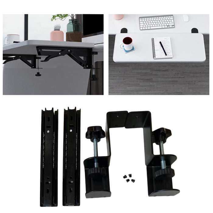 2 Pieces Tabletop Extender Clamps Clip on Holder for Small Space Home Office