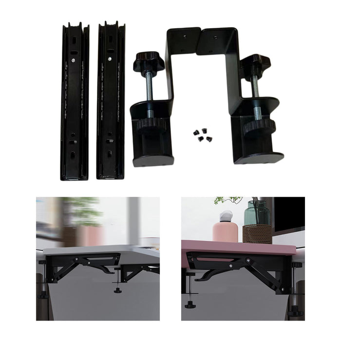 2 Pieces Tabletop Extender Clamps Clip on Holder for Small Space Home Office