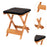 Wood Folding Stool Accessories Footrest Stool for Entryway Camping Household