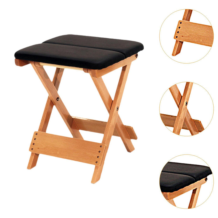 Wood Folding Stool Accessories Footrest Stool for Entryway Camping Household