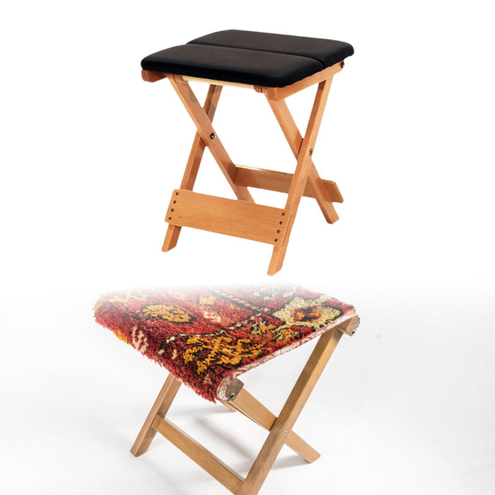 Wood Folding Stool Accessories Footrest Stool for Entryway Camping Household