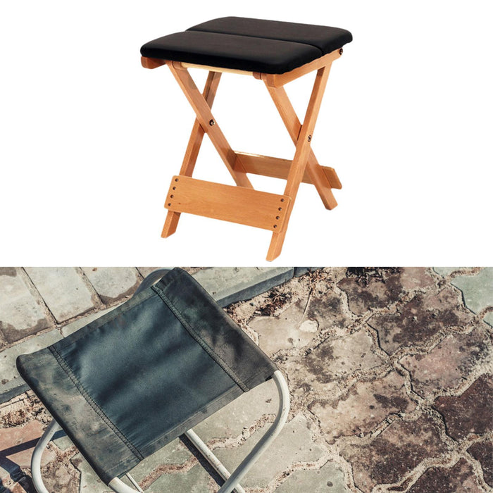 Wood Folding Stool Accessories Footrest Stool for Entryway Camping Household