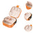 Jewelry Box Women Compact Trendy Jewellery Case for Bracelets Rings Holidays Orange