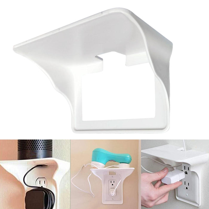 Outlet Shelf Multipurpose Wall Shelf Organizer for Toothbrush Speaker Phones Style B