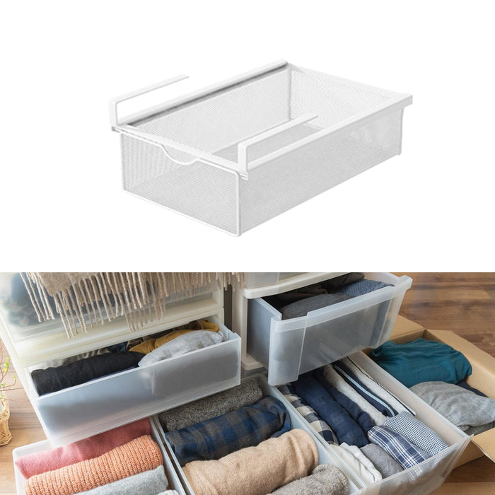 Underwear Drawer Organizer Pull Out Storage Boxes for Bras Panties Bathroom No Grid