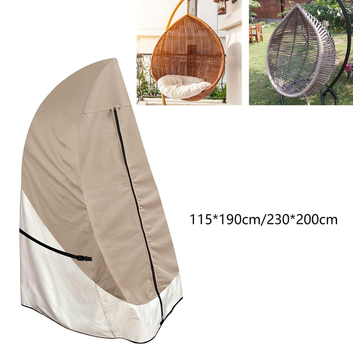 Patio Egg Chair Cover 420D Oxford Outdoor Wicker Single Seat Egg Chair Cover 115 cmx190 cm