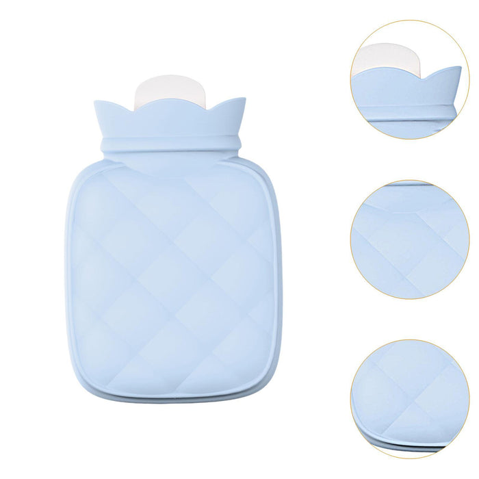 Hot Water Bag Reusable Convenient Soft Hot Water Pouch for Office Home Feet Blue