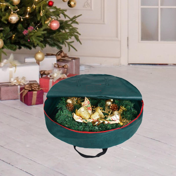 Artificial Wreath Bag Xmas Wreath Storage Case Home Decor Wreath Storage Bag 74cmx17cm