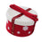 Christmas Basket Multipurpose Cute Cotton Rope Basket for Desk Bedside Table Red 25x16cm