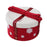 Christmas Basket Multipurpose Cute Cotton Rope Basket for Desk Bedside Table Red 25x16cm