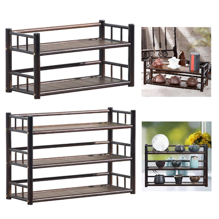 Tabletop Display Rack Multi Layer Jars for Dorm Room Cabinet Home Decoration 2 Layer