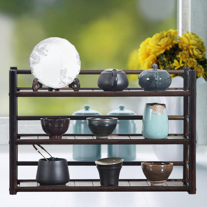 Tabletop Display Rack Multi Layer Jars for Dorm Room Cabinet Home Decoration 3 Layer