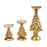 3x 2024 Christmas Candle Holders Candelabra for Living Room Desktop New Year Gold