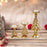 3x 2024 Christmas Candle Holders Candelabra for Living Room Desktop New Year Gold